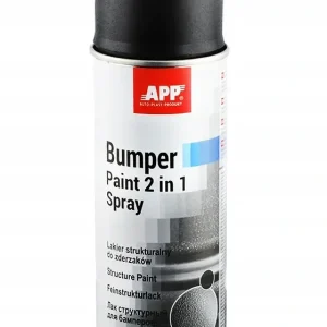 Wysoka jakość Lakier do zderzaków plastikowych APP Bumper Paint 400 ml spray czarny