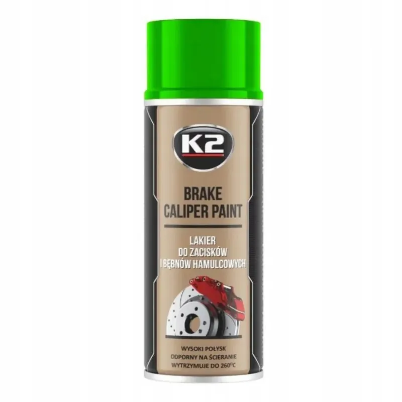 K2 BRAKE CALIPER PAINT LAKIER DO ZACISKÓW HAMULCOWYCH 400ml ZIELONY L346ZI Tylko dziś