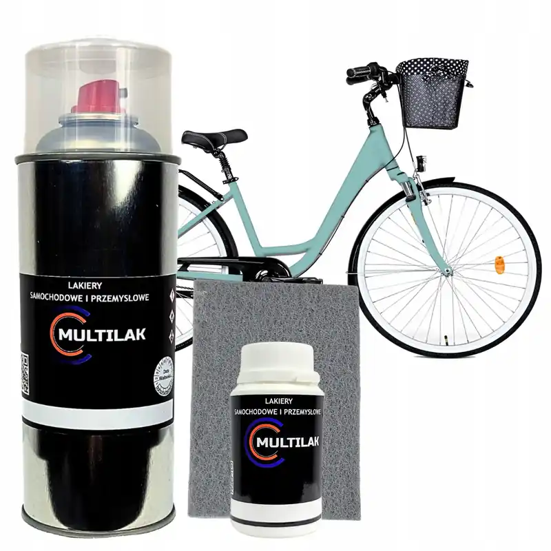 Lakier farba w sprayu do ramy rowerowej połysk SET RAL 6034 Oferta limitowana