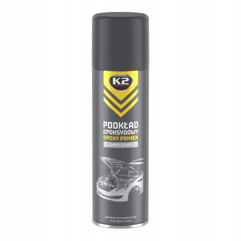 Najlepsza cena K2 PODKŁAD EPOKSYDOWY EPOXY PRIMER ANTYKOROZYJNY SZARY SPRAY 500ml