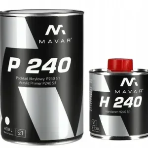 Premium MAVAR P240 PODKŁAD AKRYLOWY 2K 5:1 0,96L BIAŁY
