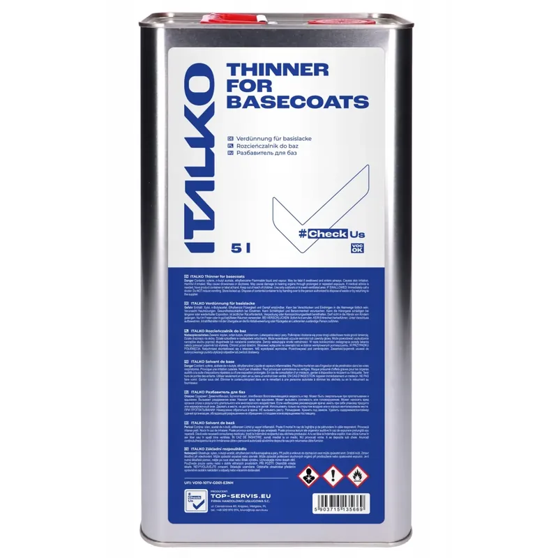 Tylko dziś ITALKO rozcieńczalnik bazowy rozpuszczalnik 5l