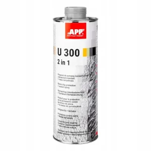 Premium Baranek masa natryskowa do konserwacji podwozia SZARA 1L | APP U300 2w1