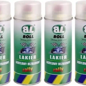 BOLL LAKIER AKRYLOWY BEZBARWNY RALLY SPRAY 400ML 4 SZTUKI Oryginalny