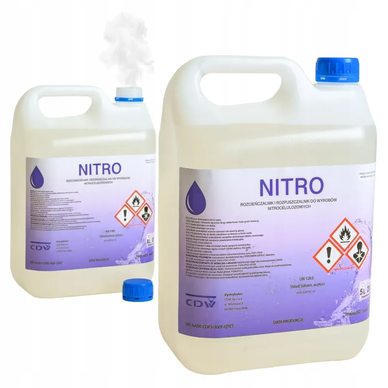 2x NITRO 5L ROZPUSZCZALNIK RC-01 CZYSTY ROZCIEŃCZALNIK FARB LAKIERÓW CDW Premium