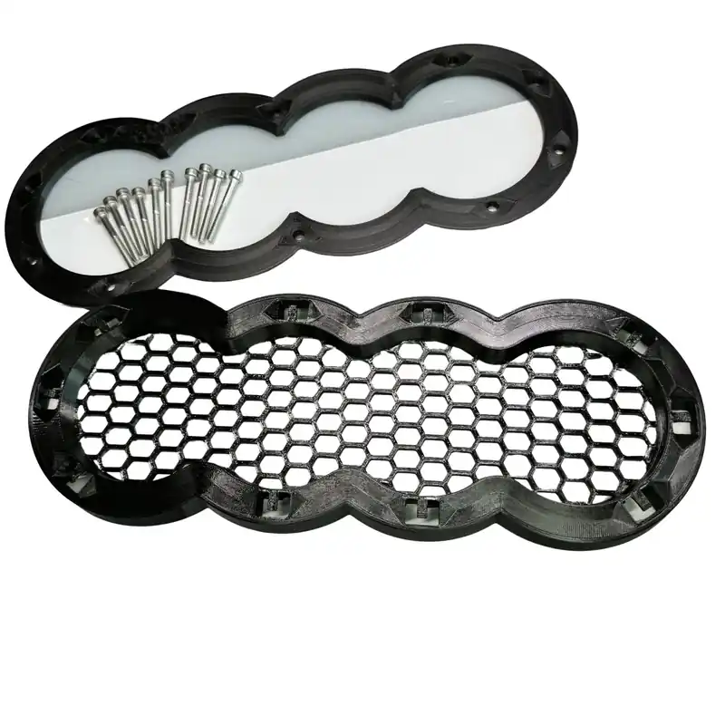 Zwrot pieniędzy Podkładka Emblematu Znaczka AUDI do Grilla Plaster Miodu 284mm