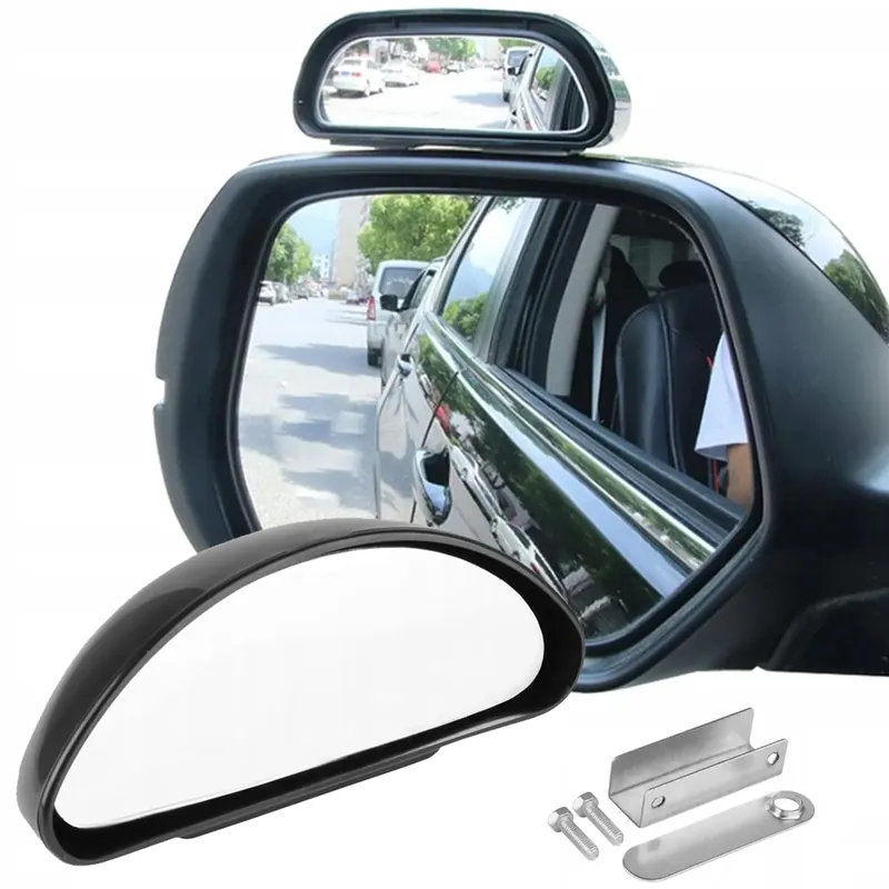 2x DODATKOWE LUSTERKO ZEWNĘTRZNE PANORAMICZNE MARTWE POLE PUNKT + MOCOWANIE Darmowa dostawa