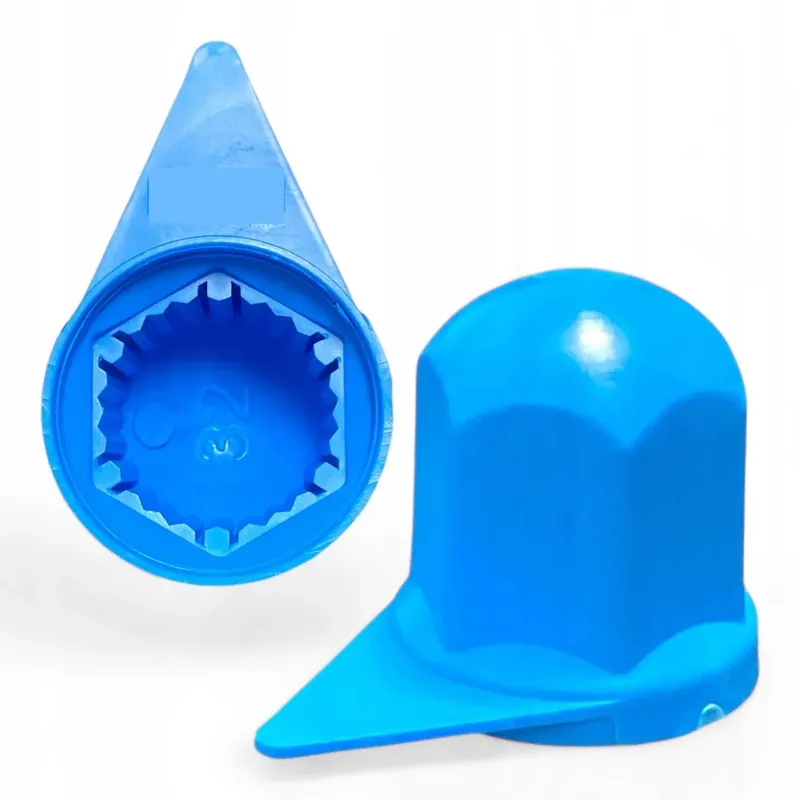 10x Osłona szpilki kół WIELOKĄTNY środek 32 strzałka wysokie niebieskie Tani